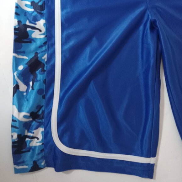 Vintage NBA Athletic Works Basketball Shorts Blue L Dazzle Shiny Men's Large 90s - Picture 5 of 15